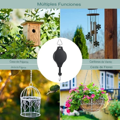 PLANTPULLEY: JUEGO DE POLEAS PARA PLANTAS🌼🌿 X 3 UNID