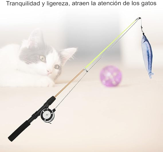 🐈CAÑA DE PESCAR-JUGUETE PARA GATOS🐱