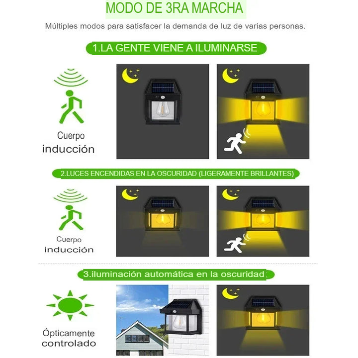 ECOGLOW: LÁMPARA SOLAR PARA EXTERIOR💡🌿